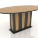 3d model Dining table OVAL 1600x900 mm (natural oak) - preview