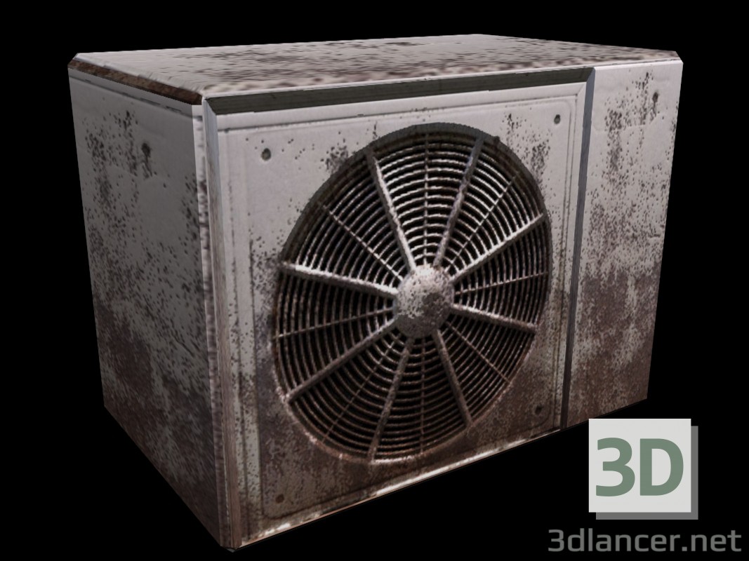 3d model old air conditioning - preview