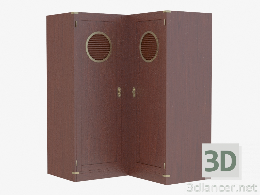 3d model Corner cabinet with decor - preview