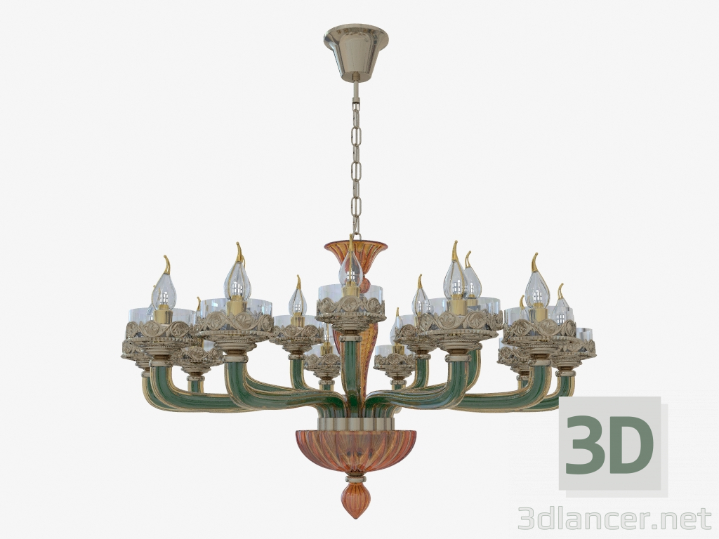 modello 3D Fixture (Lampadario) Barclay (4001 15) - anteprima
