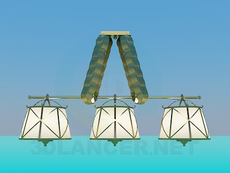 3d model Chandelier with lampshades - preview