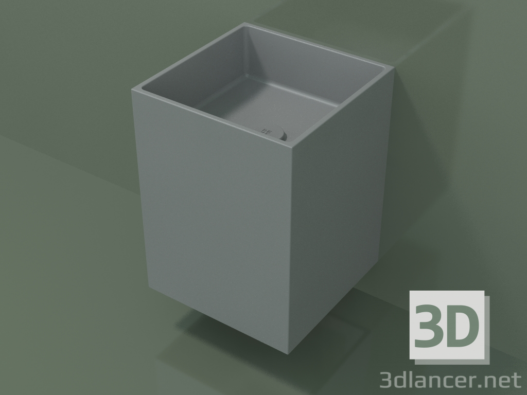 3d model Wall-mounted washbasin (02UN13101, Silver Gray C35, L 36, P 36, H 48 cm) - preview