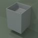 3D modeli Duvara monte lavabo (02UN13101, Silver Grey C35, L 36, P 36, H 48 cm) - önizleme