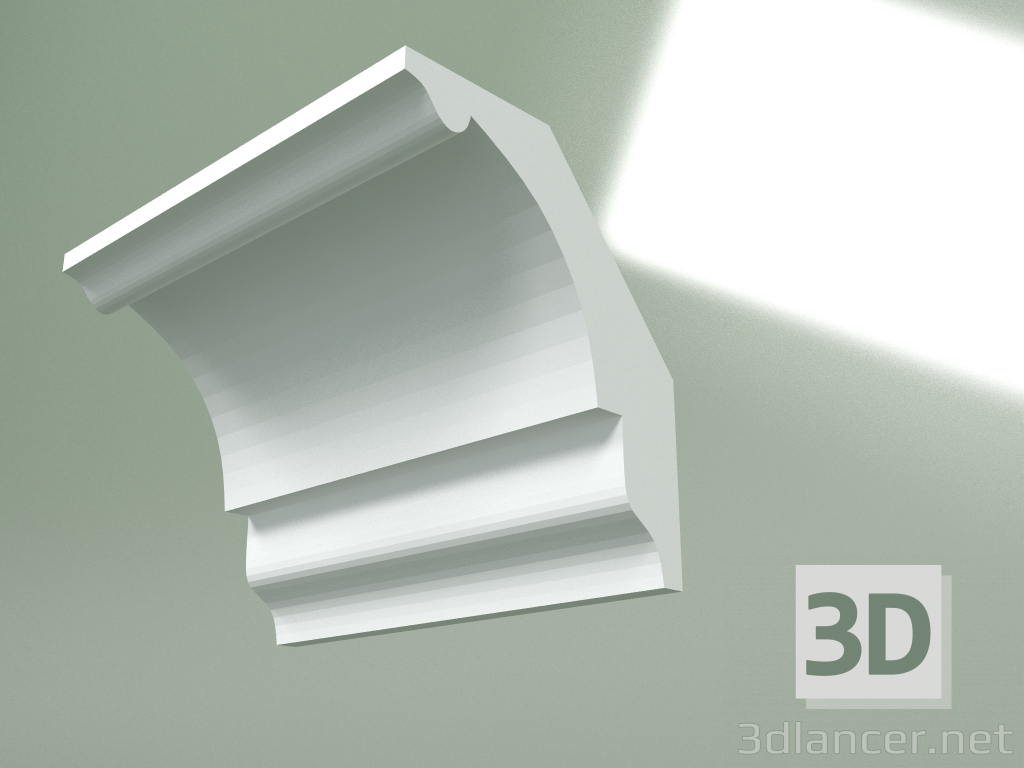 modello 3D Cornicione in gesso (zoccolo a soffitto) KT323 - anteprima