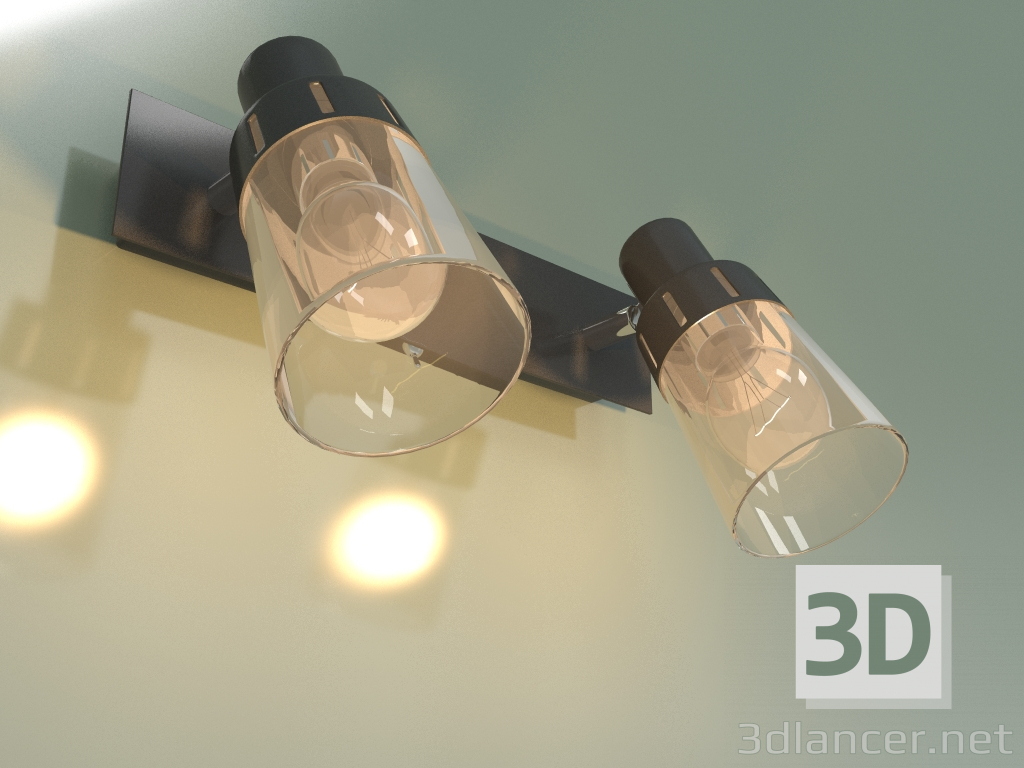 3d model Wall lamp 20081-2 (black) - preview