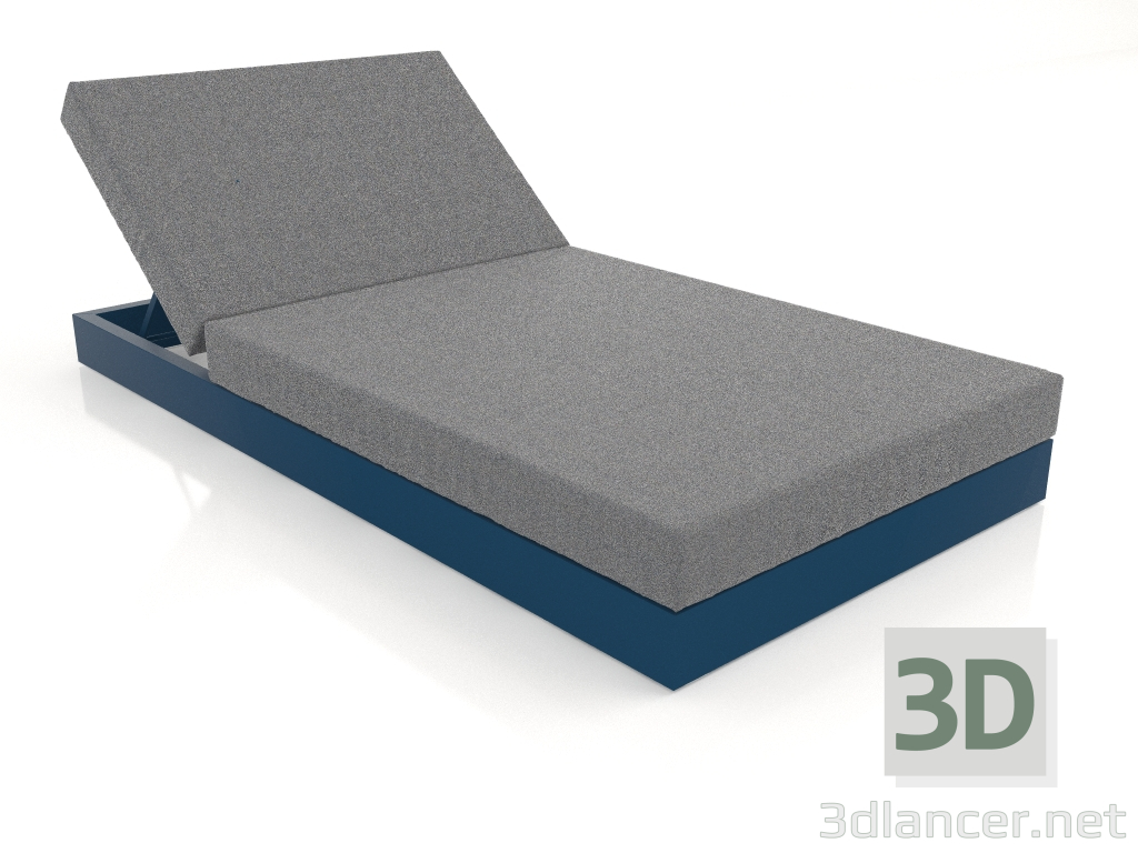 3d модель Кровать со спинкой 100 (Grey blue) – превью