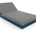 3D modeli Sırtlı Yatak 100 (Gri Mavi) - önizleme