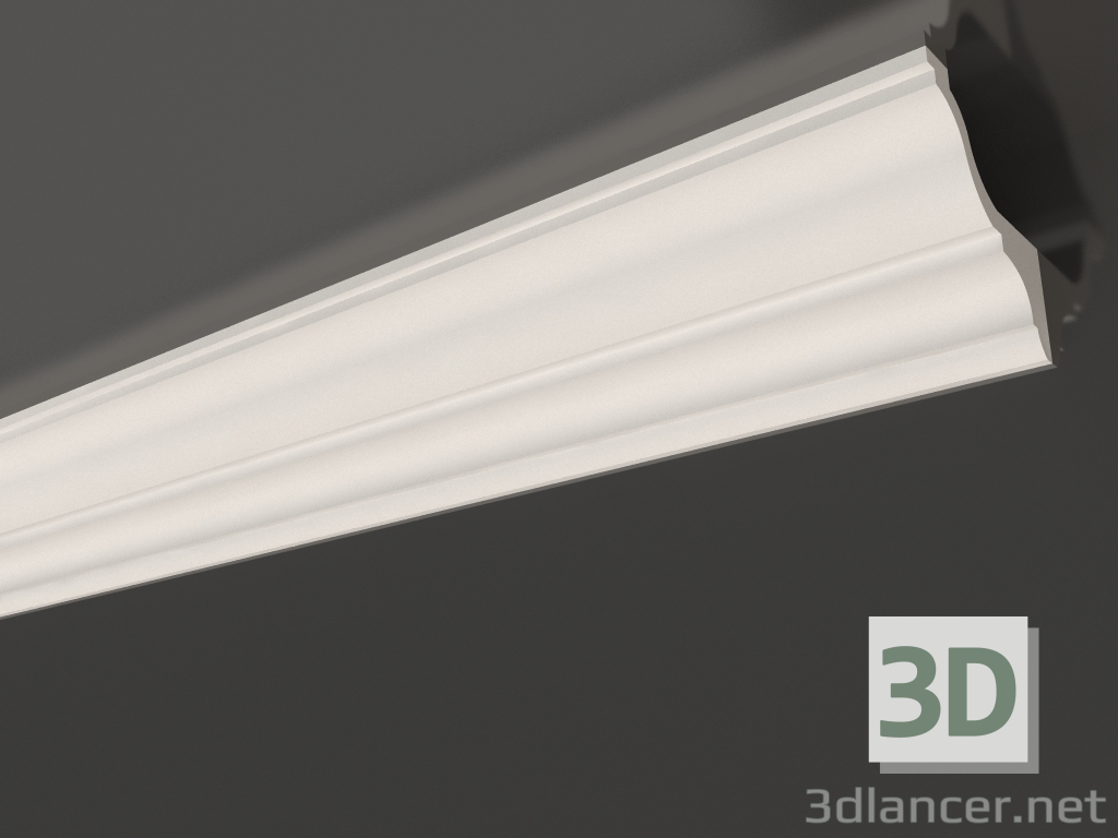 modello 3D Cornice per soffitto in gesso liscia KG 046 (100x100) - anteprima