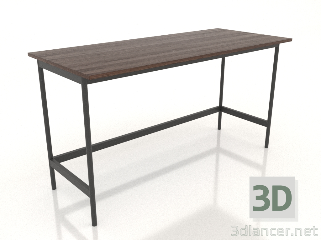 modèle 3D Bureau 1400x600 mm (noyer foncé) - preview