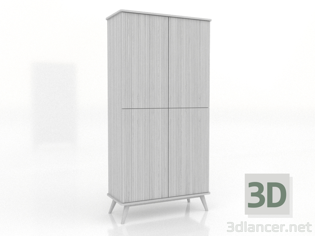 3d модель Шкаф 5 1000х450х2000 мм (белый RAL 9010) – превью 3d модель Шкаф 5 1000х450х2000 мм (белый RAL 9010) – превью