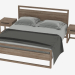3 डी मॉडल बिस्तर सागौन प्रकाश फ्रेम - पूर्वावलोकन