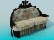 Sofa with carved