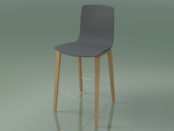 Bar stool 3993 (4 wooden legs, polypropylene, oak)