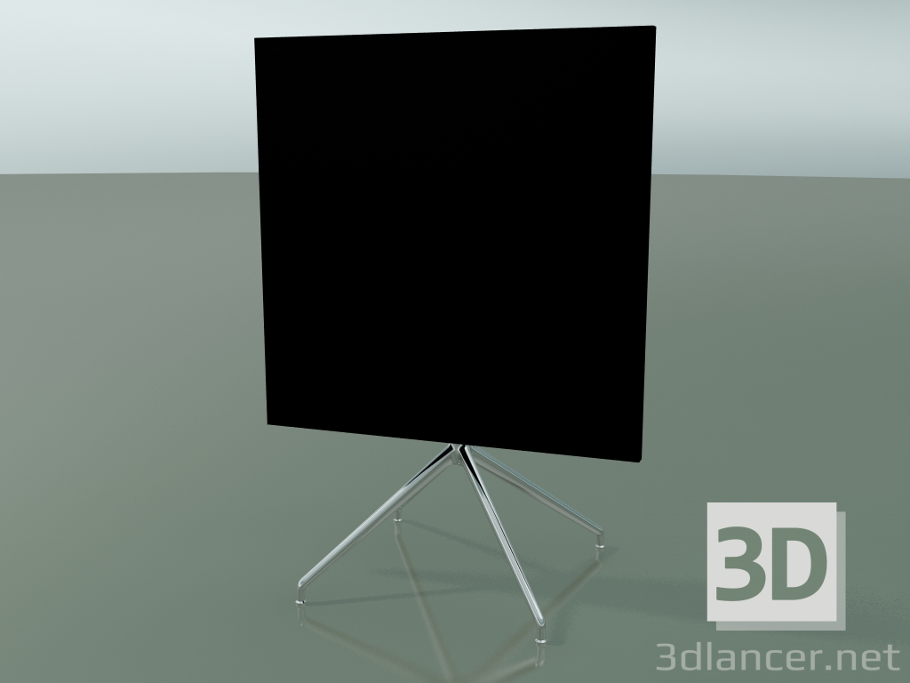 3D Modell Quadratischer Tisch 5708, 5725 (H 74 - 79 x 79 cm, gefaltet, schwarz, LU1) - Vorschau