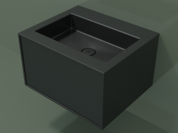 Washbasin with drawer (06UC32401, Deep Nocturne C38, L 60, P 50, H 36 cm)