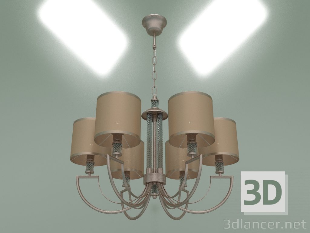 3d model Pendant chandelier Licata 60099-6 (pearl gold) - preview