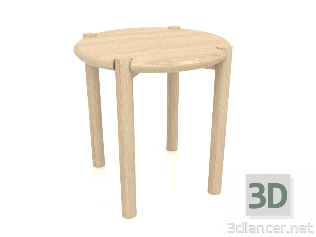 3 डी मॉडल स्टूल (गोल सिरे) (D=420x433, लकड़ी सफेद) - पूर्वावलोकन
