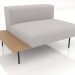 Modelo 3d Módulo de sofá de 1 lugar com prateleira à esquerda (opção 3) - preview