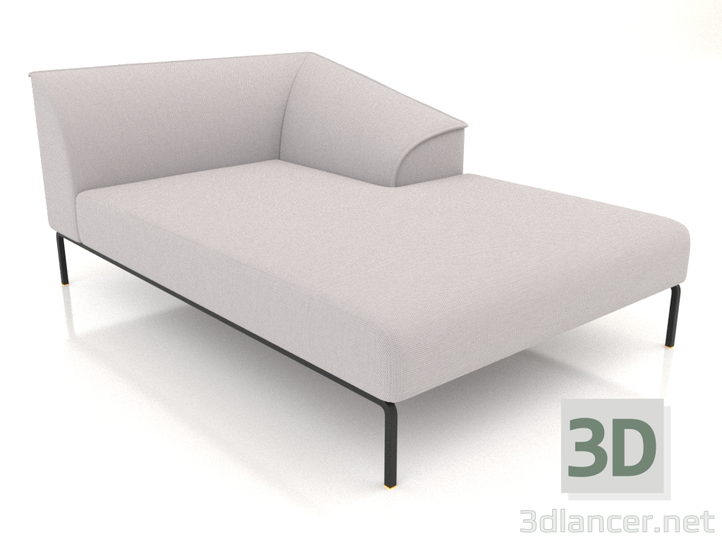 3d model Chaise longue 180 right - preview
