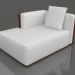 Modelo 3d Módulo de sofá, seção 2 esquerda (Vinho tinto) - preview