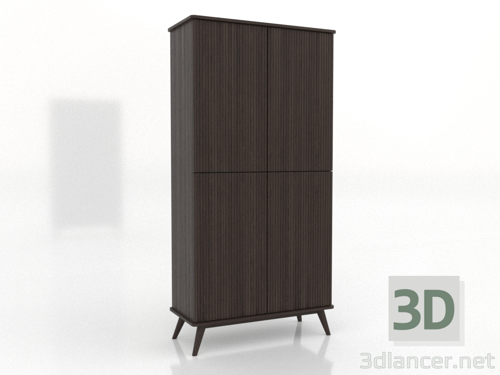 3d model Armario 5 1000x450x2000 mm (nogal fresno) - vista previa 3d model Armario 5 1000x450x2000 mm (nogal fresno) - vista previa