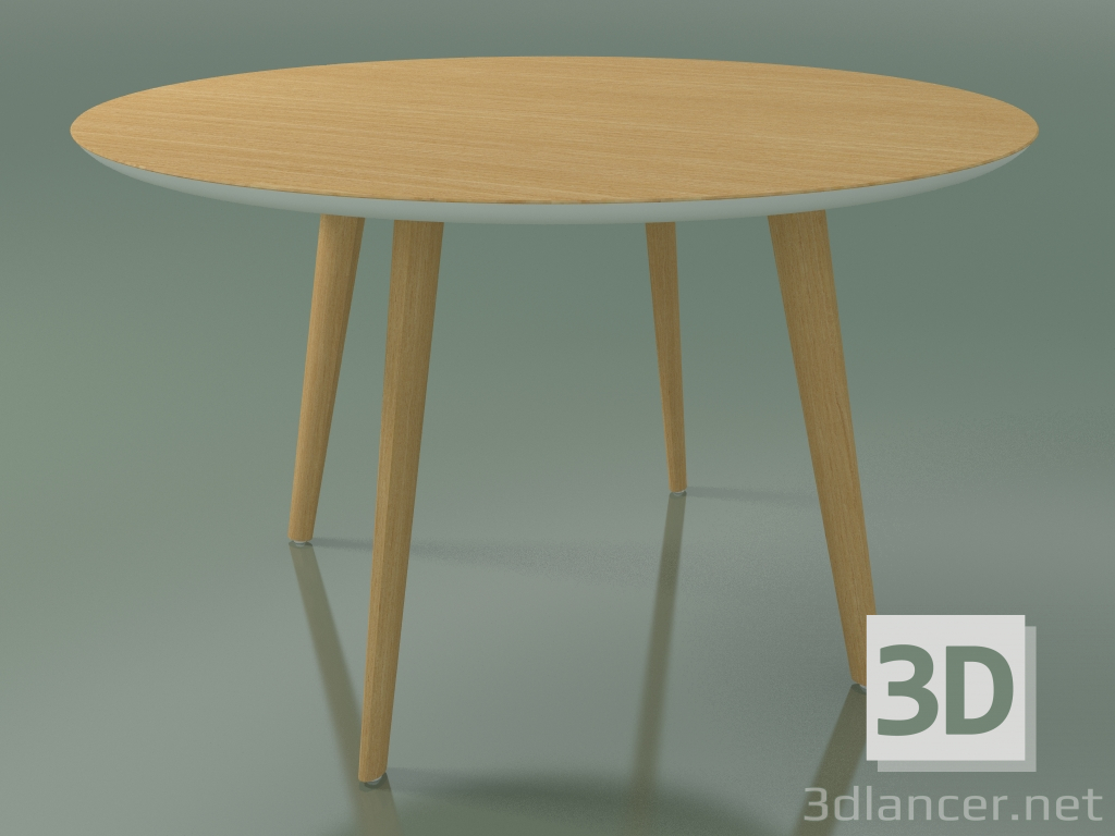 modello 3D Tavolo rotondo 3500 (H 74 - P 120 cm, M02, rovere naturale) - anteprima