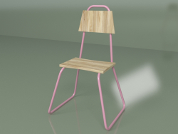 Cadeira (rosa, folheado claro)
