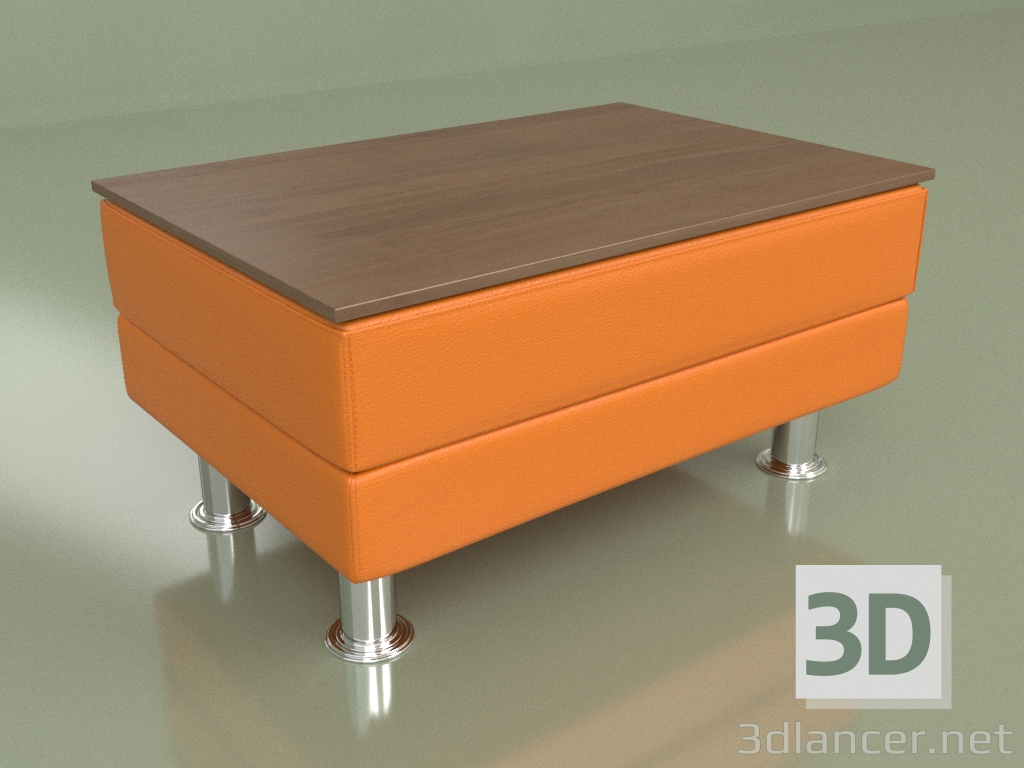 3d модель Столик Еволюшн журнальний (Orange leather) – превью