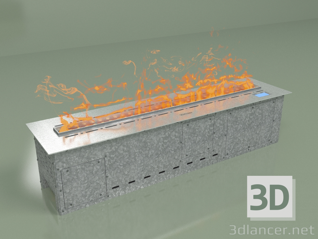 3D modeli Buharlı şömine Vepo 1000 (gümüş) - önizleme