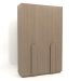 3d model Wardrobe MW 04 wood (option 1, 1830x650x2850, wood grey) - preview