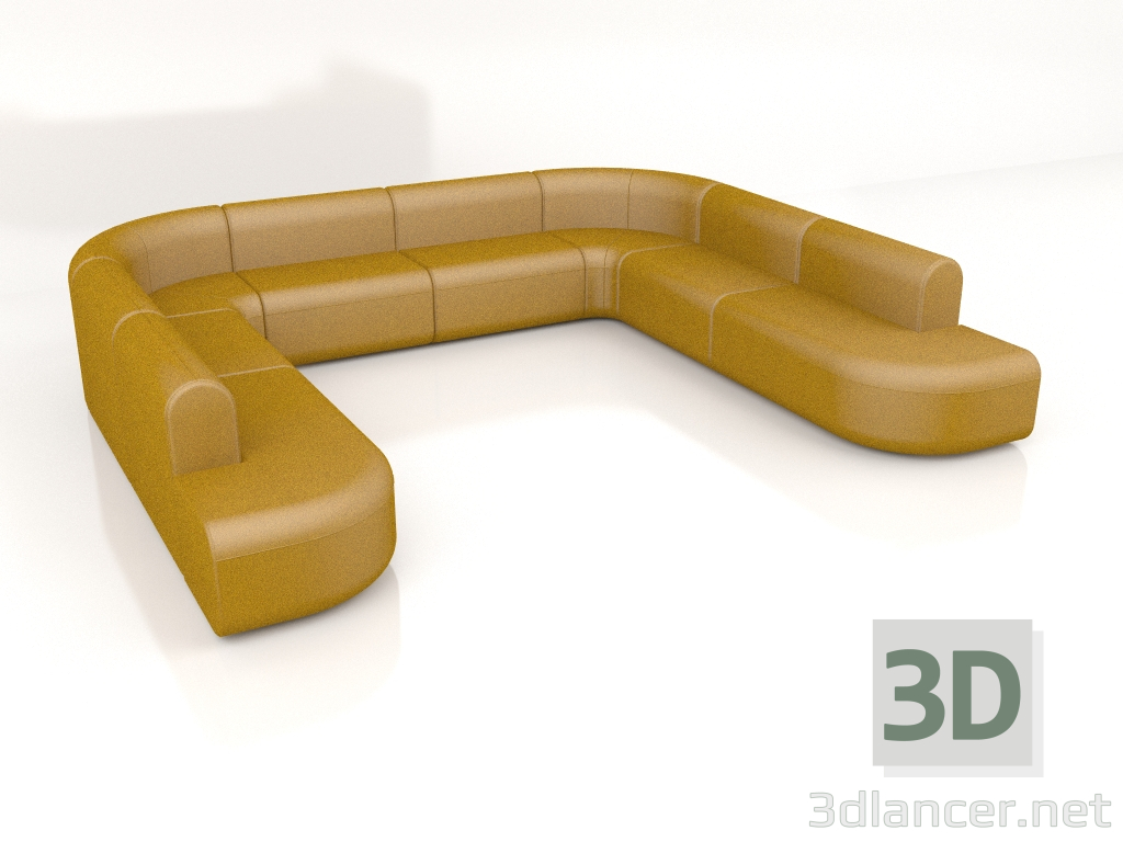 modello 3D Divano Artiko Divano Singolo AT21 (3600x3210) - anteprima