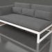 3D Modell Modulares Sofa, Teil 1 links, hohe Rückenlehne (Weiß) - Vorschau