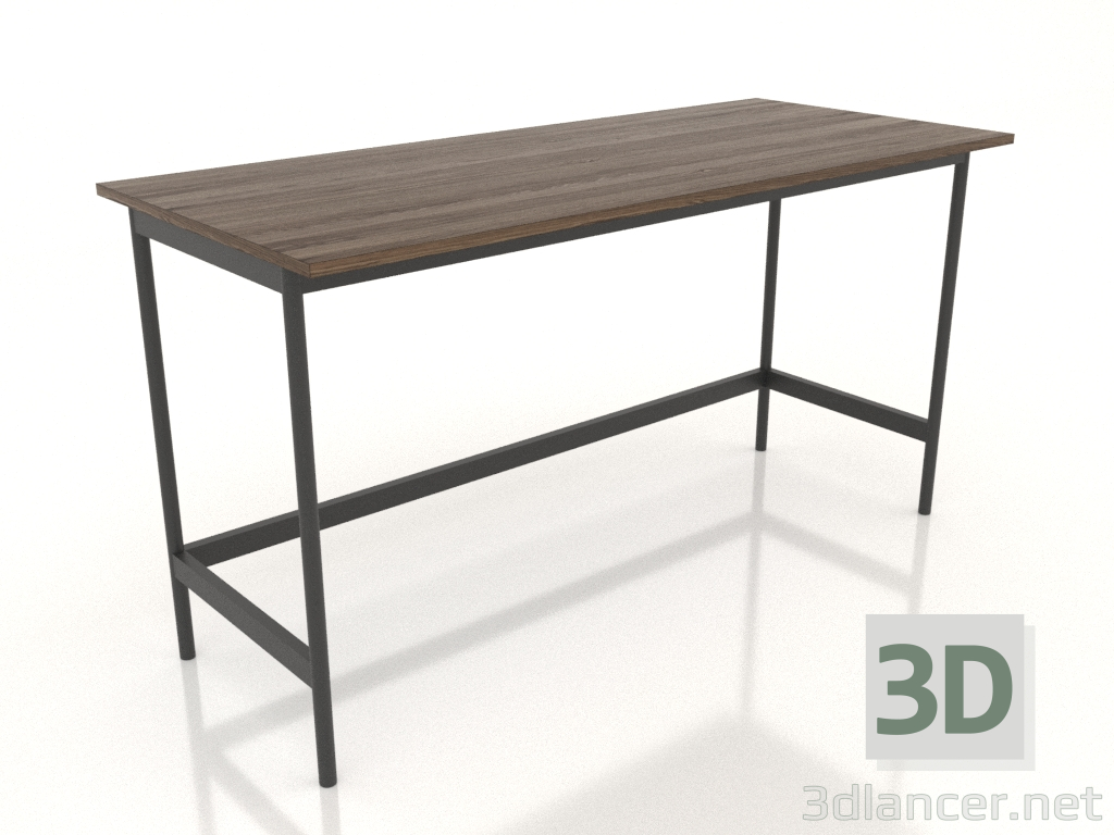 modèle 3D Bureau 1400x600 mm (frêne éclairci noyer) - preview