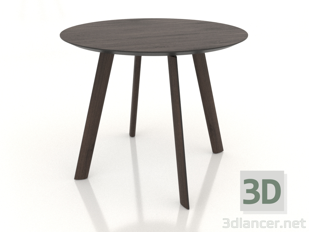 3d model Mesa de comedor BRASKO 900x900x750 mm (roble oscuro) - vista previa