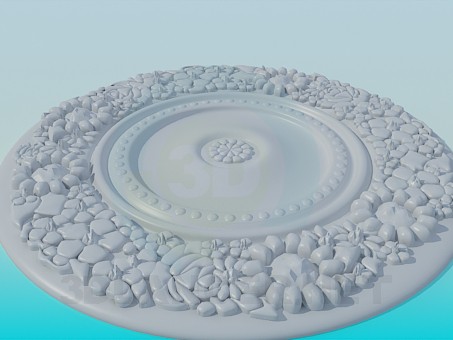 3d модель Розетка потолочная – превью 3d модель Розетка потолочная – превью