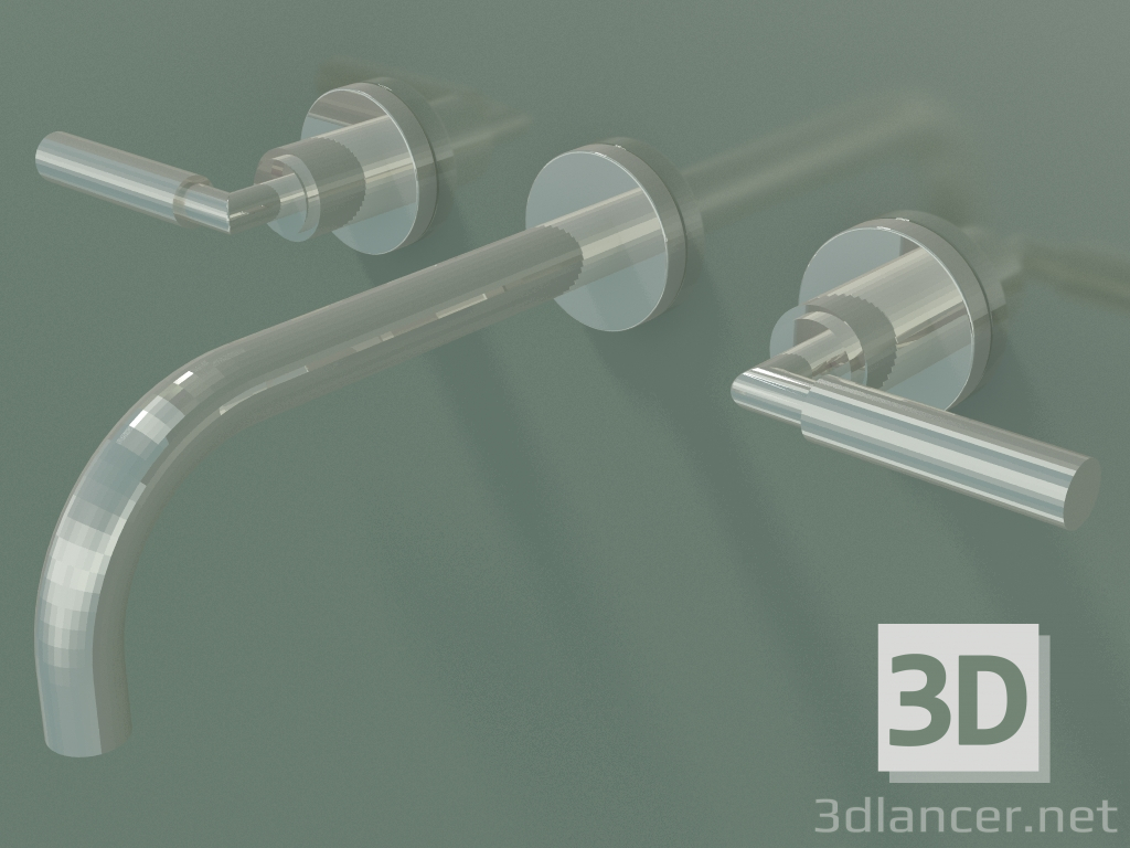 3D Modell Wandwaschbeckenmischer ohne Abfallgarnitur (36 712 882-080010) - Vorschau