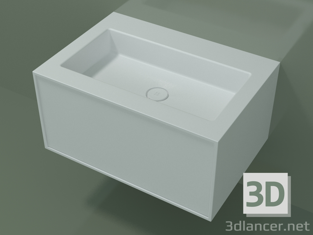 3D Modell Waschbecken mit Schublade (06UC42401, Glacier White C01, L 72, P 50, H 36 cm) - Vorschau