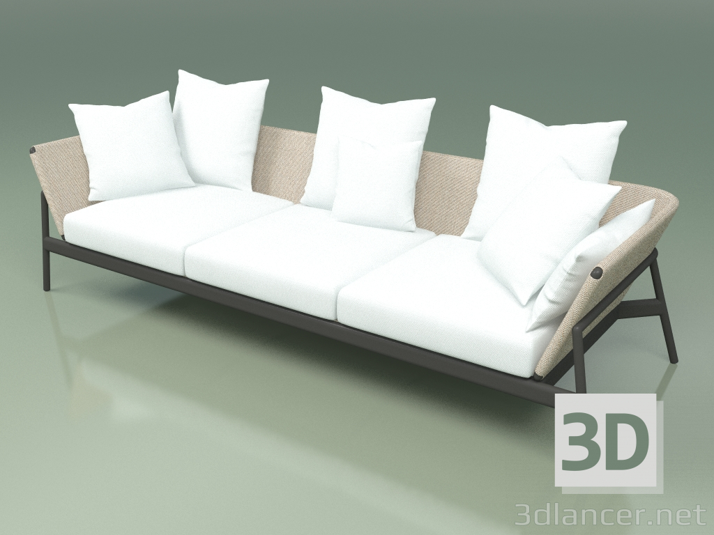 3D Modell Sofa 003 (Metal Smoke, Batyline Sand) - Vorschau