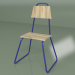3D modeli Sandalye (mavi, açık kaplama) - önizleme