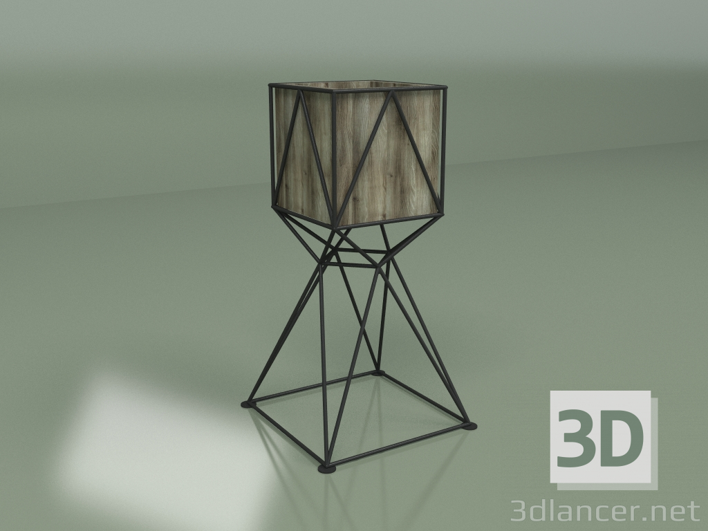 modello 3D Vaso di fiori HERBA 710 (cenere grigio) - anteprima