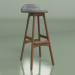 3d model Bar stool Buch 3 (solid walnut, dark grey) - preview