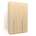 3d model Wardrobe MW 04 wood (option 1, 1830x650x2850, wood white) - preview