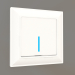 3d model Touch switch single-key with backlight (white gloss) - preview