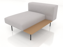 Sofa module for 1 person with a shelf on the left (option 4)
