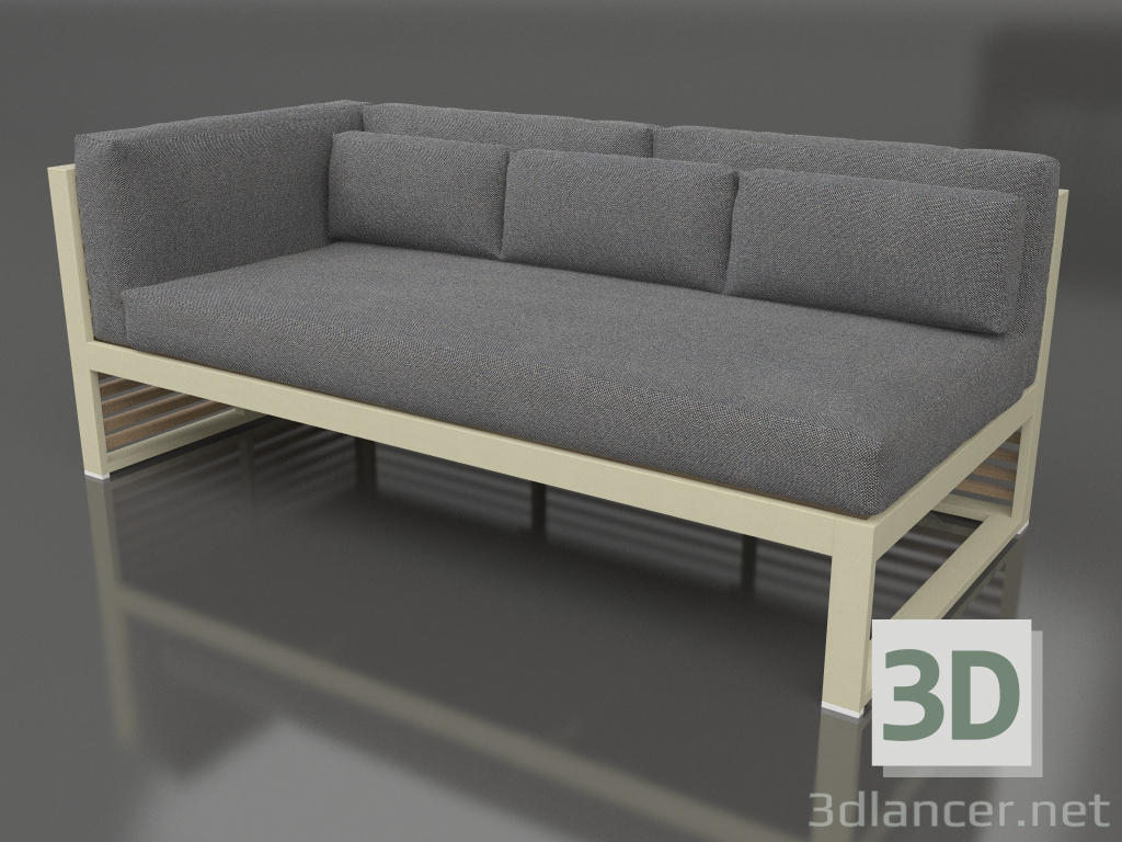 3D Modell Modulares Sofa, Abschnitt 1 links (Gold) - Vorschau