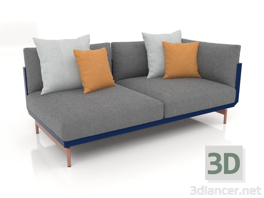 modello 3D Modulo divano, sezione 1 destra (Blu notte) - anteprima