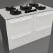 modèle 3D Grande cuisinière à gaz avec tiroirs 120 cm (blanc) - preview