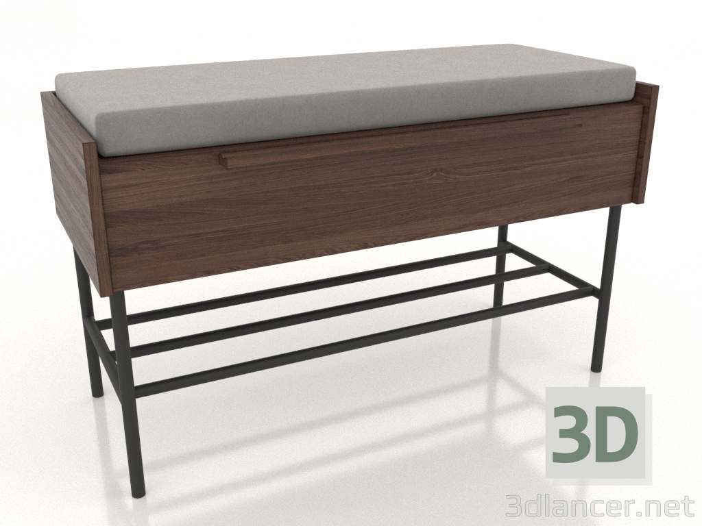 3d model Bench (dark walnut) - preview