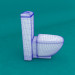 modèle 3D de Toilette 74 BTW Sanitana Tokay acheter - rendu