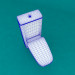 3D Tuvalet BTW 74 Sanitana Tocai modeli satın - render